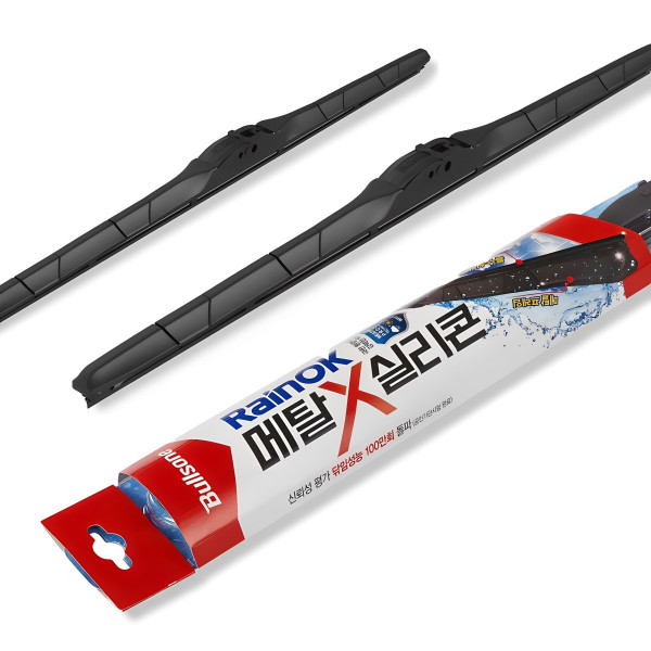 불스원 RainOK 메탈 실리콘 와이퍼 운전석 + 조수석 세트/자동차용품