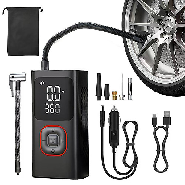 아우리넥스 휴대용 셀프 타이어 공기압 주입기/자동차용품